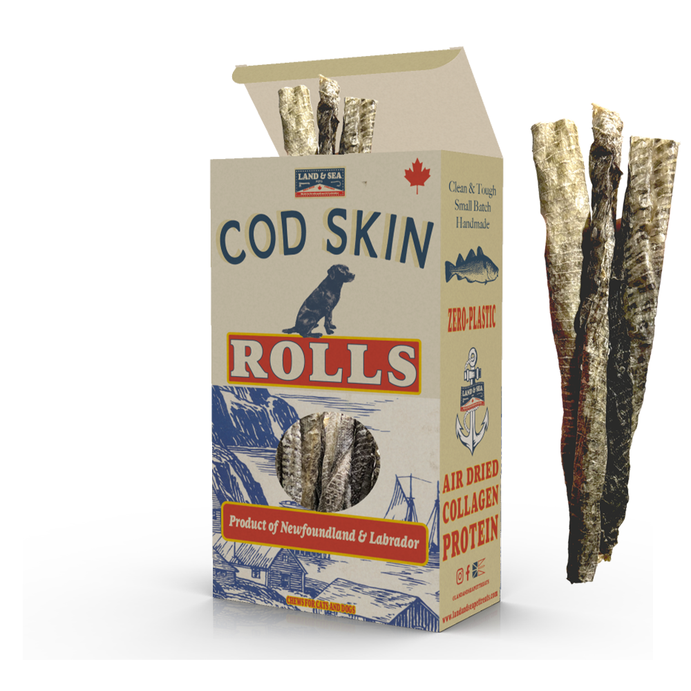 Land & Sea Pets Cod Rolls 120G