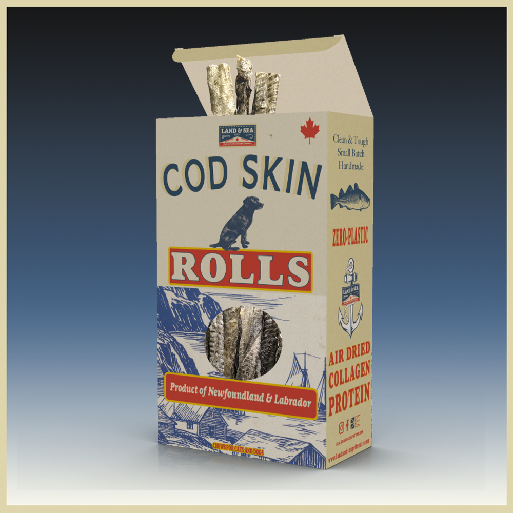 Land & Sea Pets Cod Rolls 120G